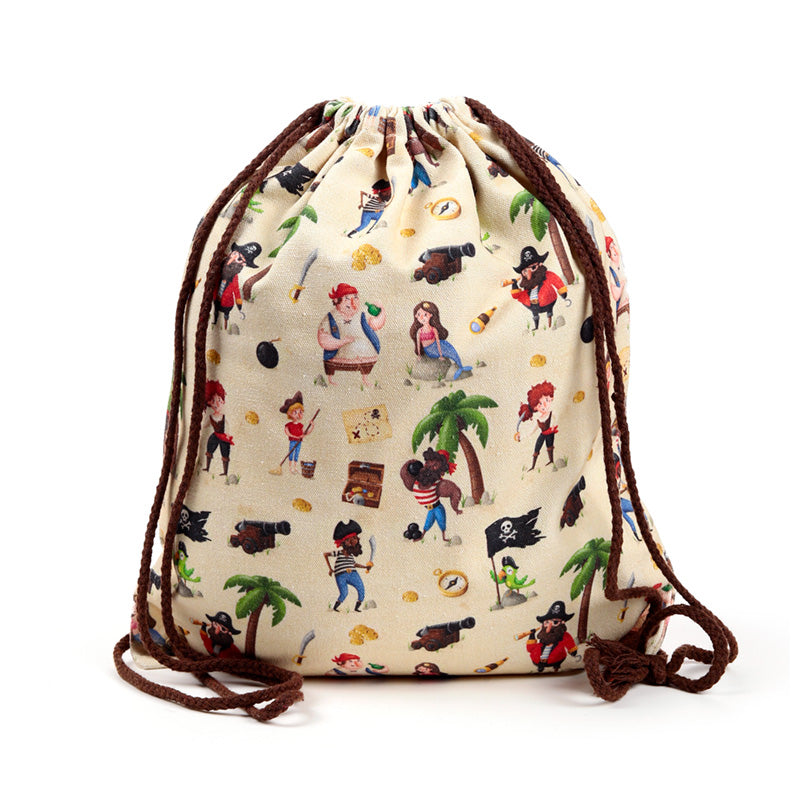 Handy Drawstring Canvas Bag - Jolly Rogers Pirate BAG214-0