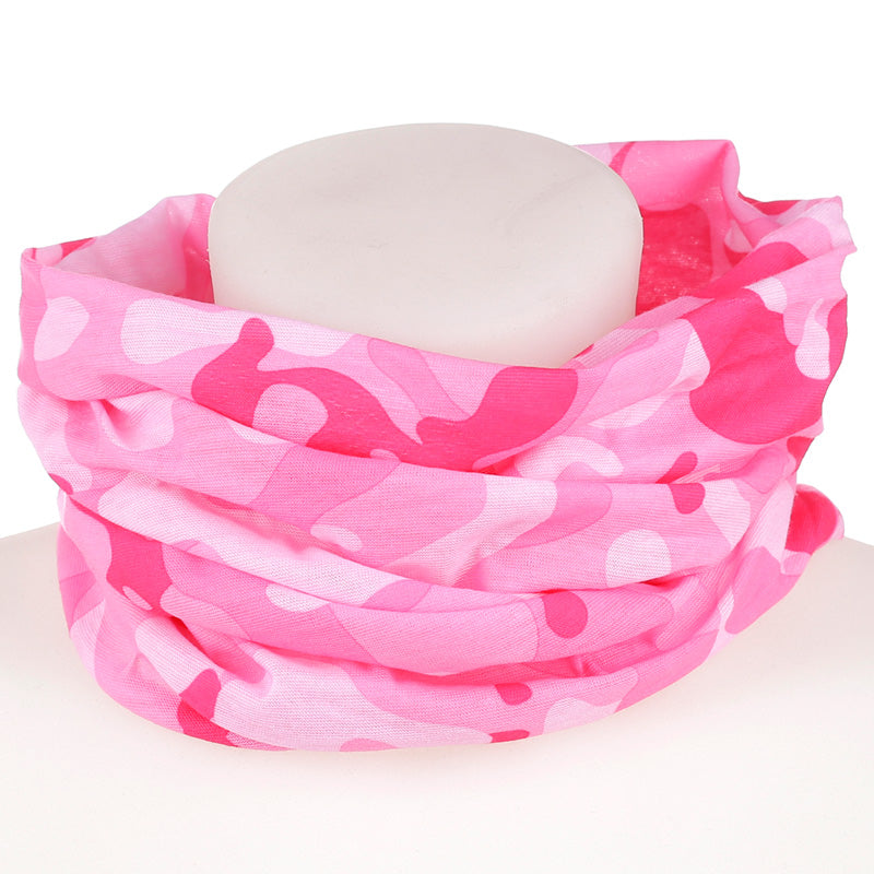 Neck Warmer Tube Scarf - Pink Camouflage  BAND09-0