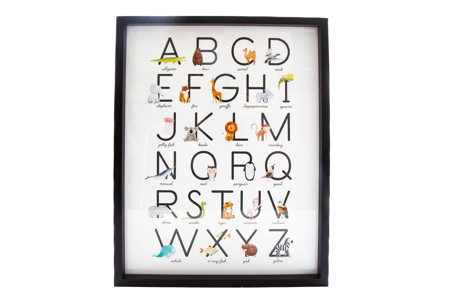 Baby Alphabet A-Z Animal Print Frame-0