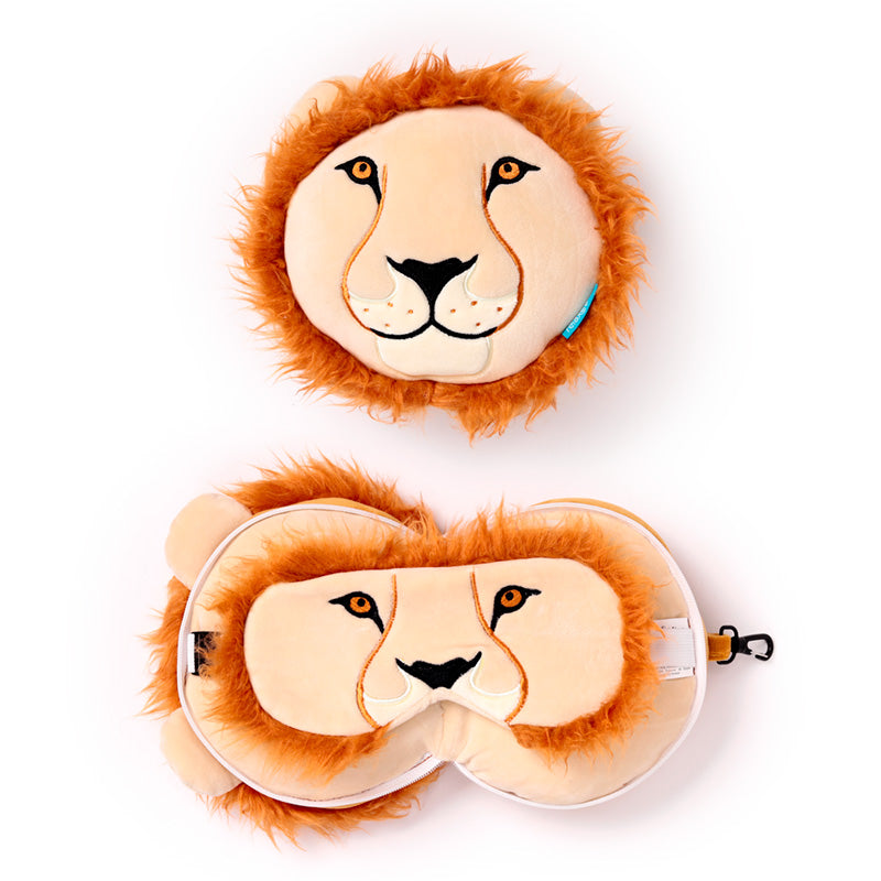 Relaxeazzz Travel Pillow & Eye Mask - Lion CUSH337-0