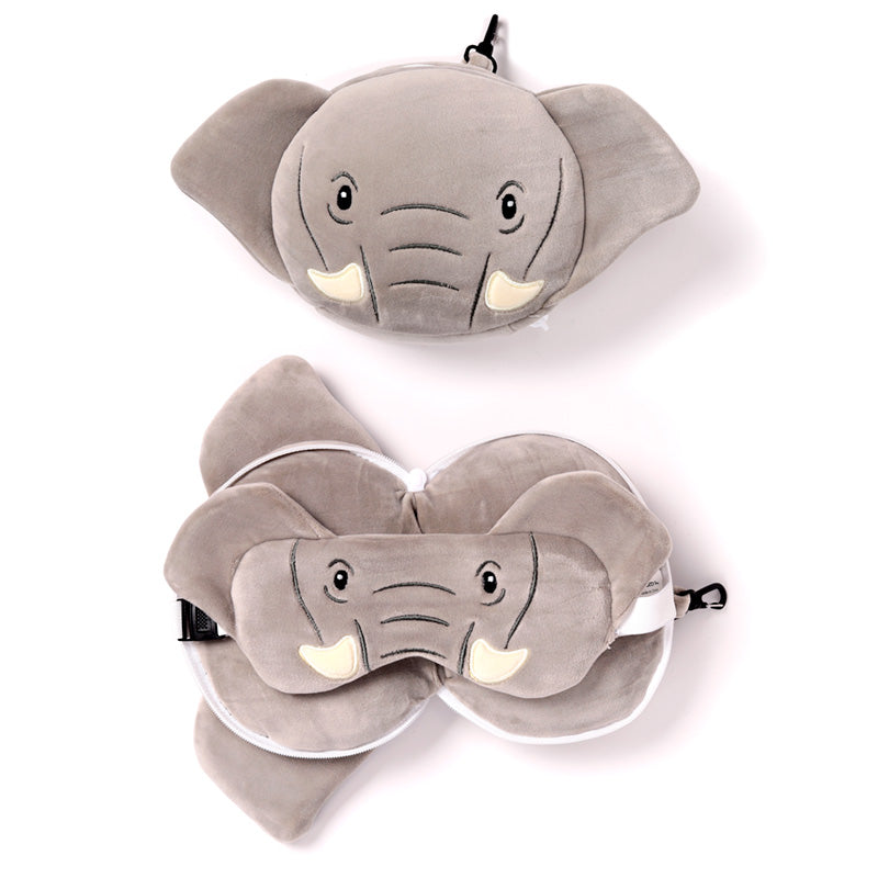 Relaxeazzz Travel Pillow & Eye Mask - Elephant CUSH340-0