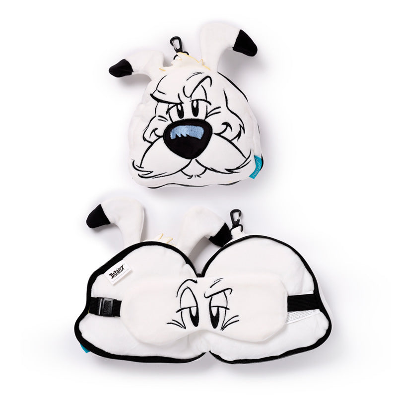 Idefix (Dogmatix) Asterix Relaxeazzz Plush Round Travel Pillow & Eye Mask Set CUSH343-0