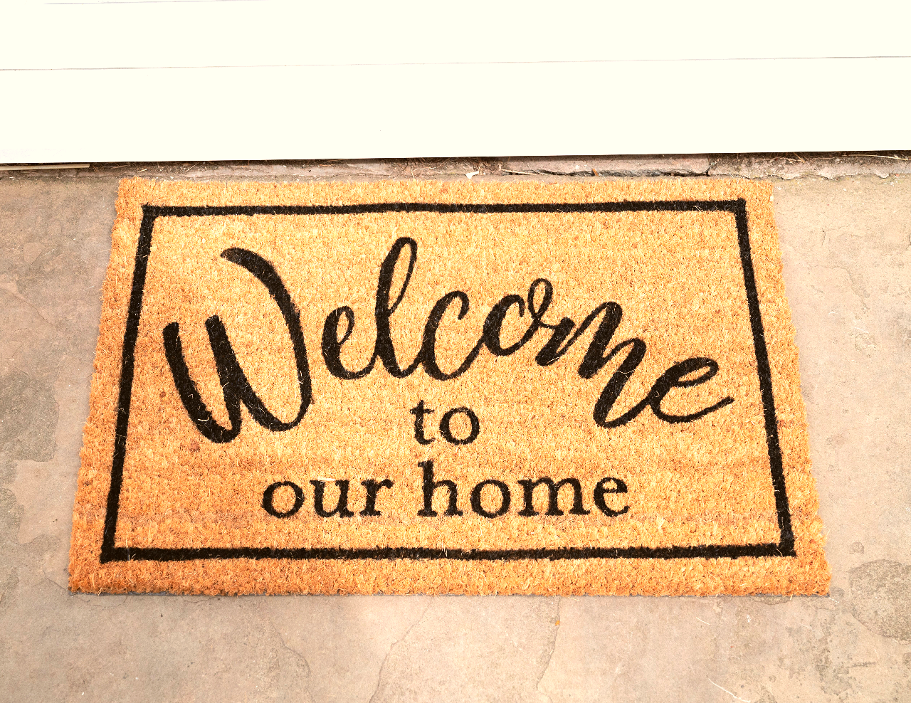 Coir Doormat with "Welcome To Our Home"-1