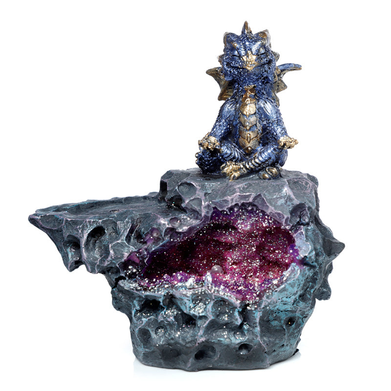 Elements Yoga Dragon LED Crystal Cave Ashcatcher Incense Stick Burner DRG516-0