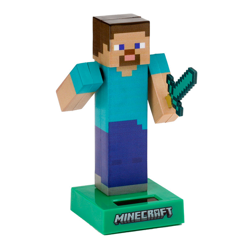 Collectable Licensed Solar Powered Pal - Minecraft Steve FF139-0