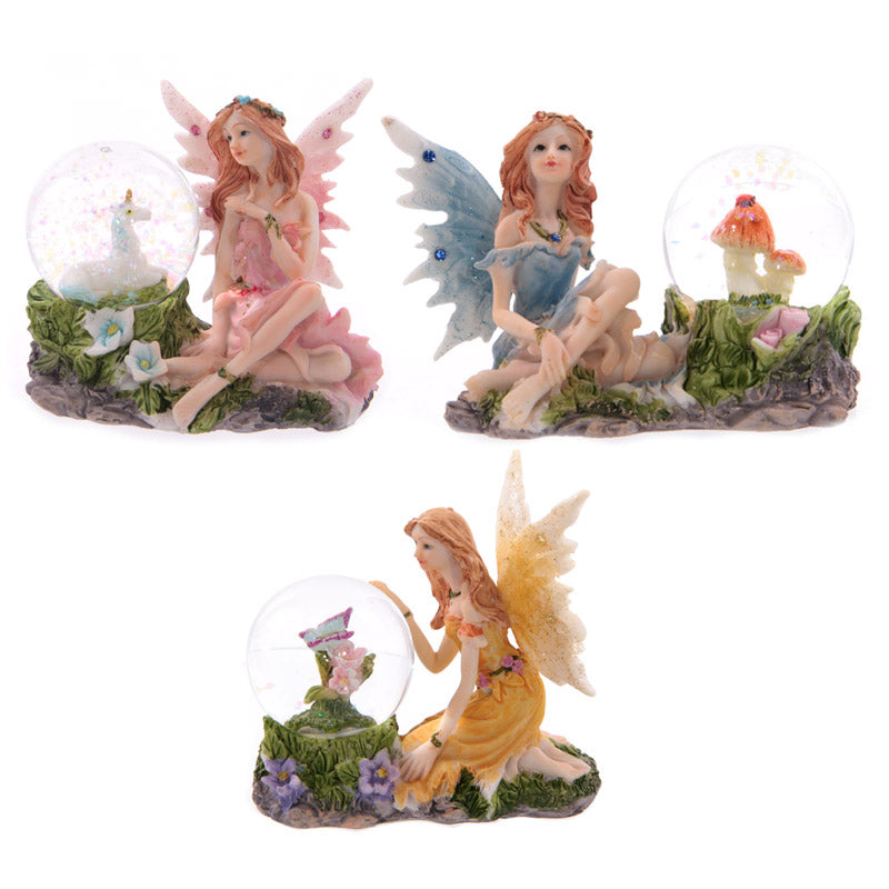 Glitter Flower Fairy Waterball Ornament FY361-0