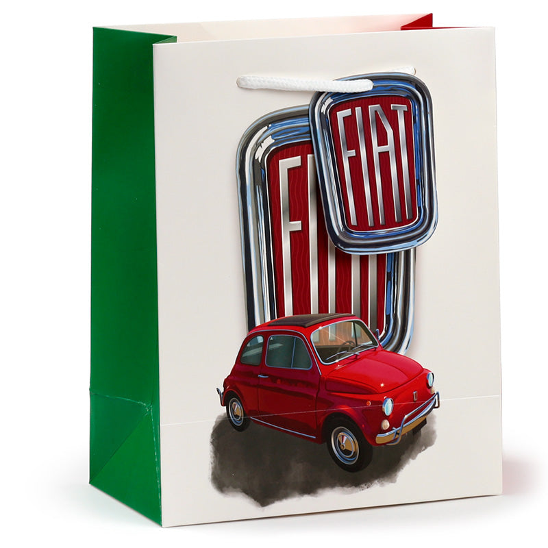 Gift Bag (Medium) - Fiat 500 Red & White GBAG110B-0