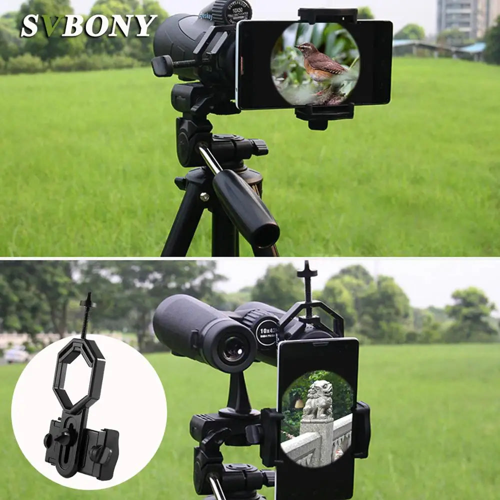 SVBONY Universal Cell Phone Adapter Mount Support Eyepiece Diameter 25-48mm for Binocular Monocular Spotting Scope Telescope