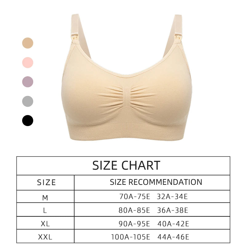 High Quality Plus Size Nursing Bra Breathable Women Breastfeeding Underwear Seamless Maternity Bra Push Up