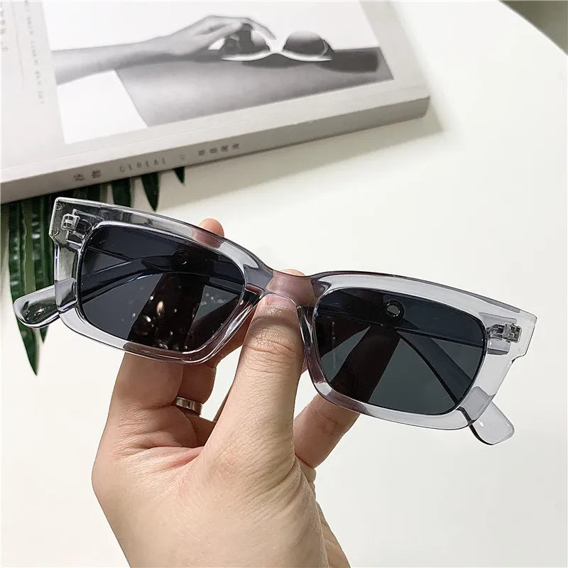 New Women Rectangle Vintage Sunglasses Brand Designer Retro Points Sun Glasses Female Lady Eyeglass Cat Eye Driver Goggles