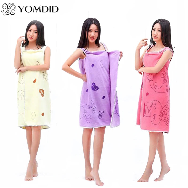 New Bath Towels Fashion Lady Wearable Fast Drying Magic Bath Towel Beach Spa Bathrobes Bath Skirt Dropshipping Bath Towels