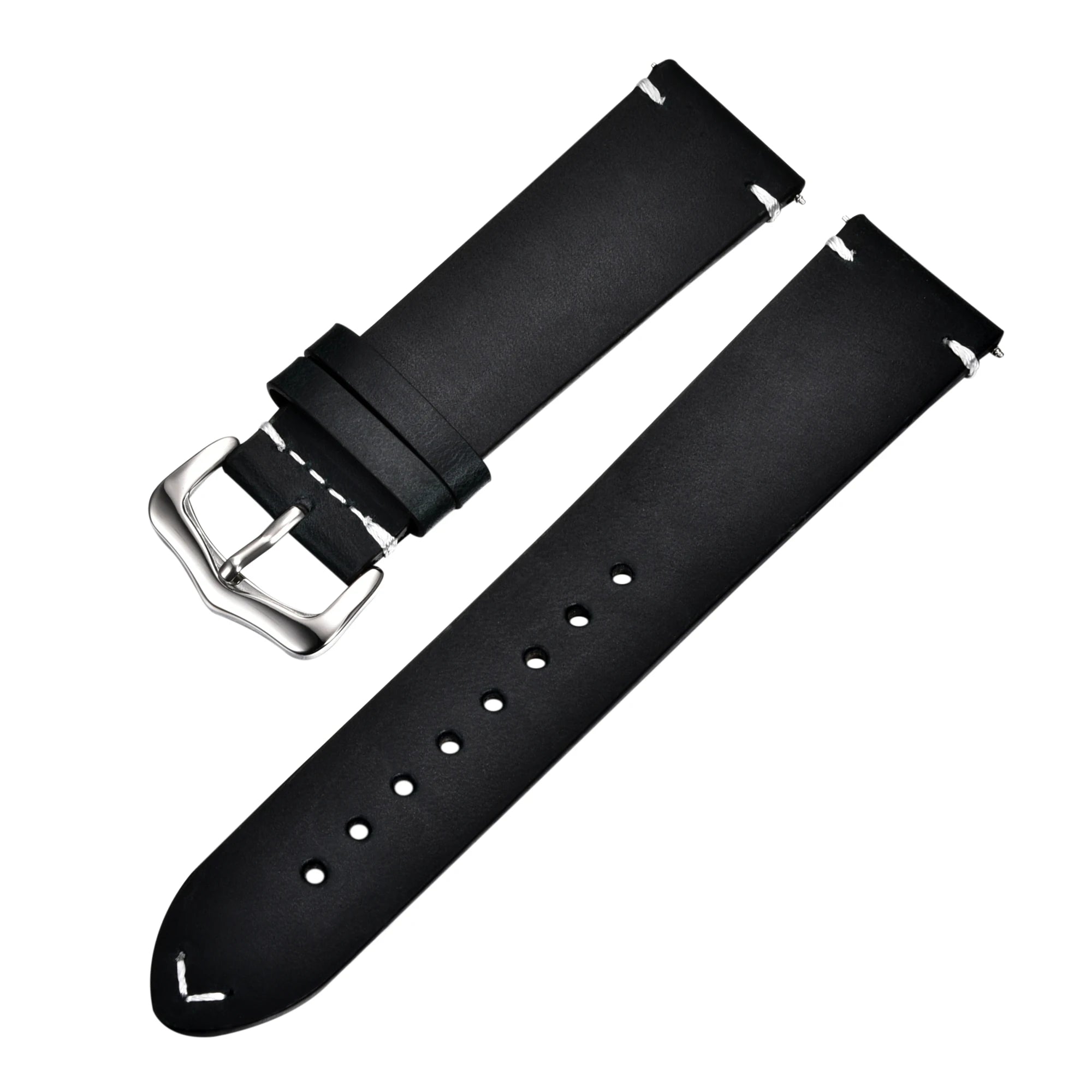 Retro Genuine Leather Strap Oil Wax Oily Discoloration Cowhide Leather Watchband 18 20 22 24mm High Quality Business Watch Band