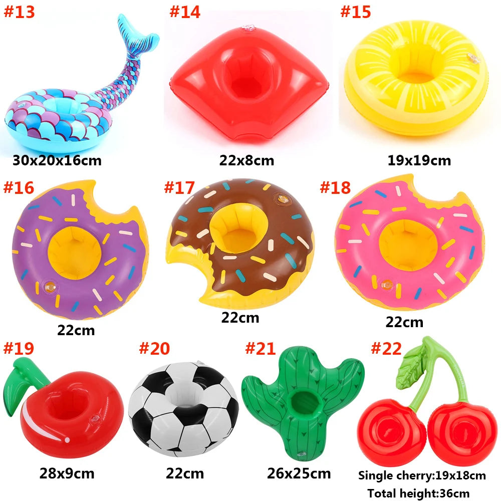 1Pc Inflatable Float Cup Pad Drink Holder Swimming Pool Cup Stand Holder Float Toy Coasters For Beverage Bottle Kids Toys