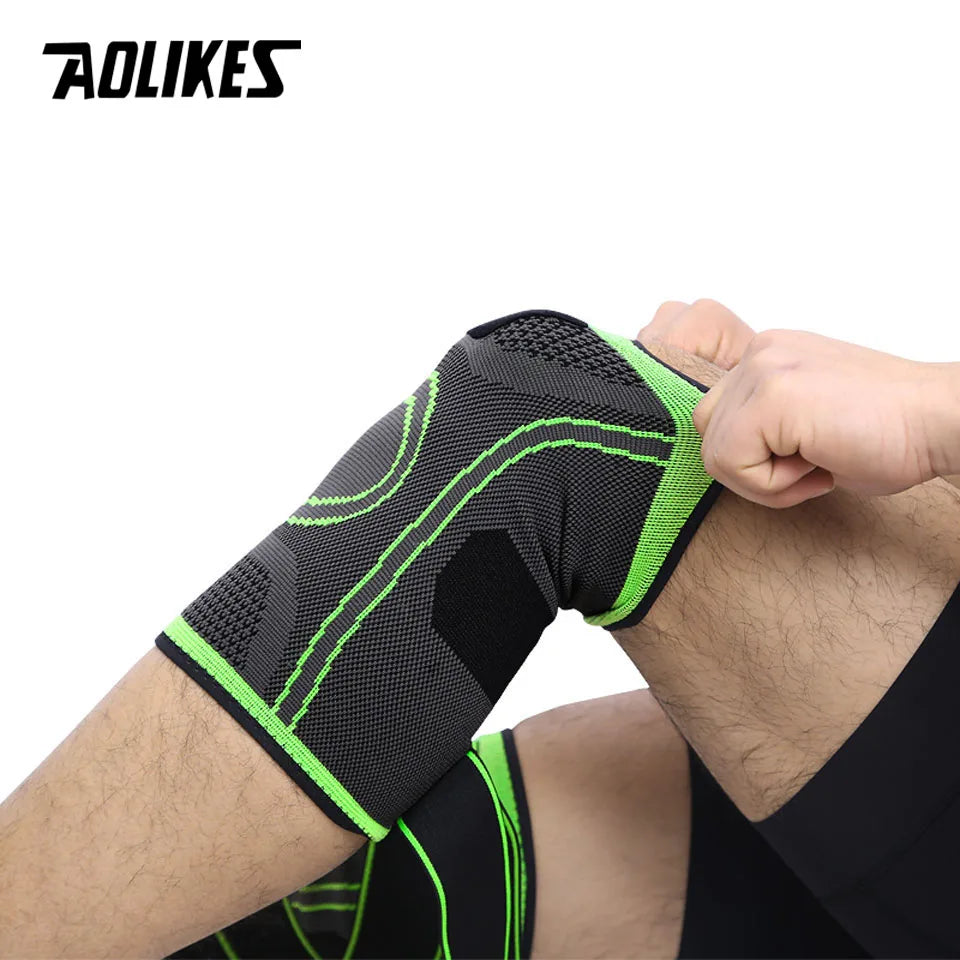 AOLIKES 1PCS Knee Support Professional Protective Sports Knee Pad Breathable Bandage Knee Brace Basketball Tennis Cycling