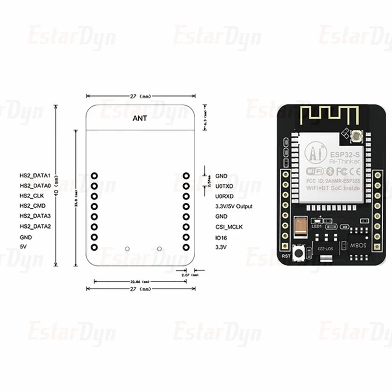 ESP32-CAM ESP32-CAM-MB MICRO USB ESP32 Serial to WiFi ESP32 CAM Development Board CH340 CH340G 5V Bluetooth+OV2640 Camera