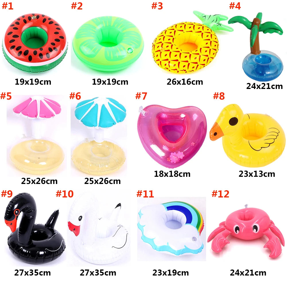 1Pc Inflatable Float Cup Pad Drink Holder Swimming Pool Cup Stand Holder Float Toy Coasters For Beverage Bottle Kids Toys