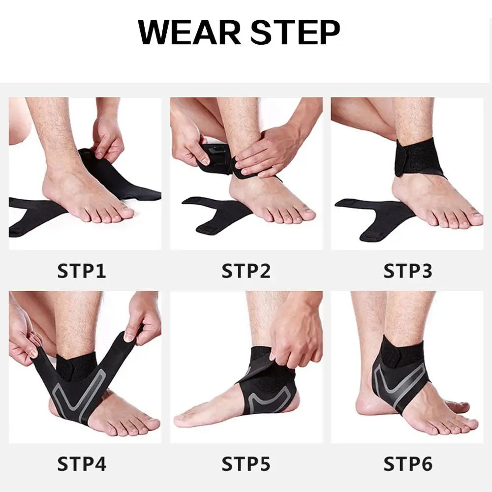 GOBYGO  Sport Ankle Support Elastic High Protect Sports Ankle Equipment Safety Running Basketball Ankle Brace Support