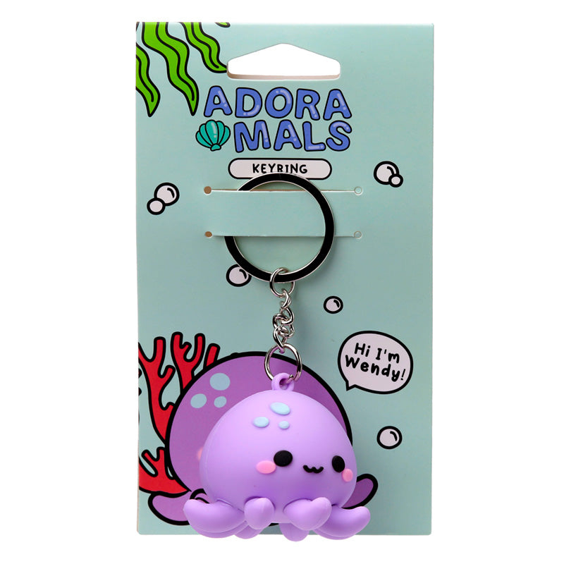 3D PVC Keyring - Adoramals Wendy the Octopus KEY277-0