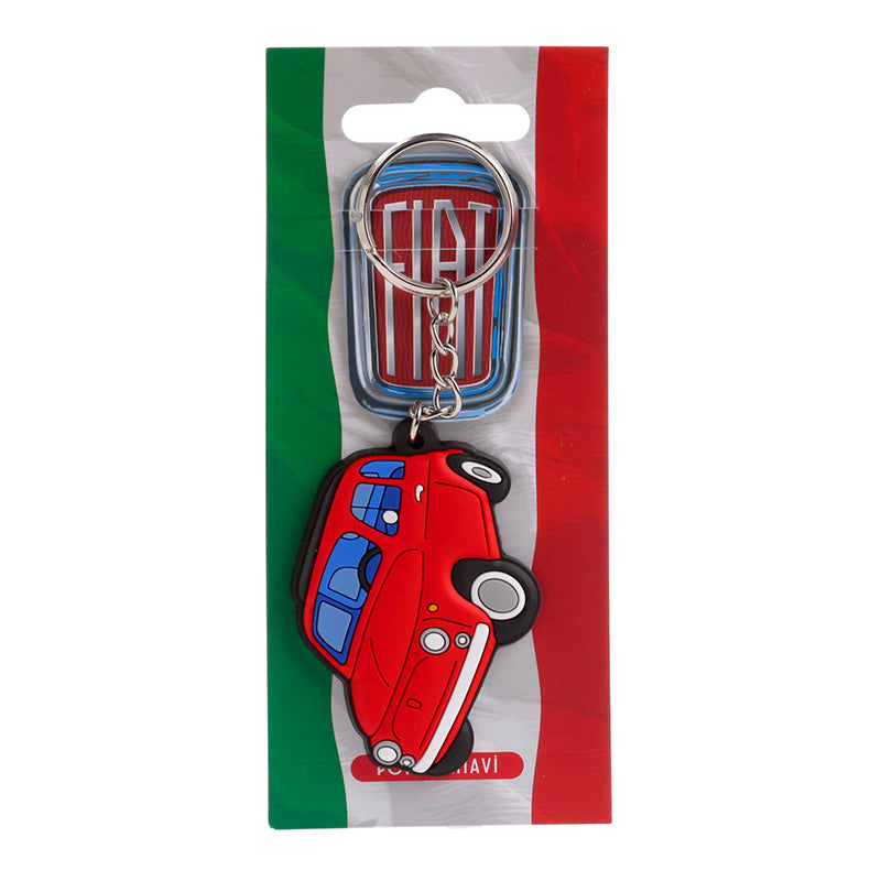 PVC Keyring - Fiat 500 Red KEY284-0