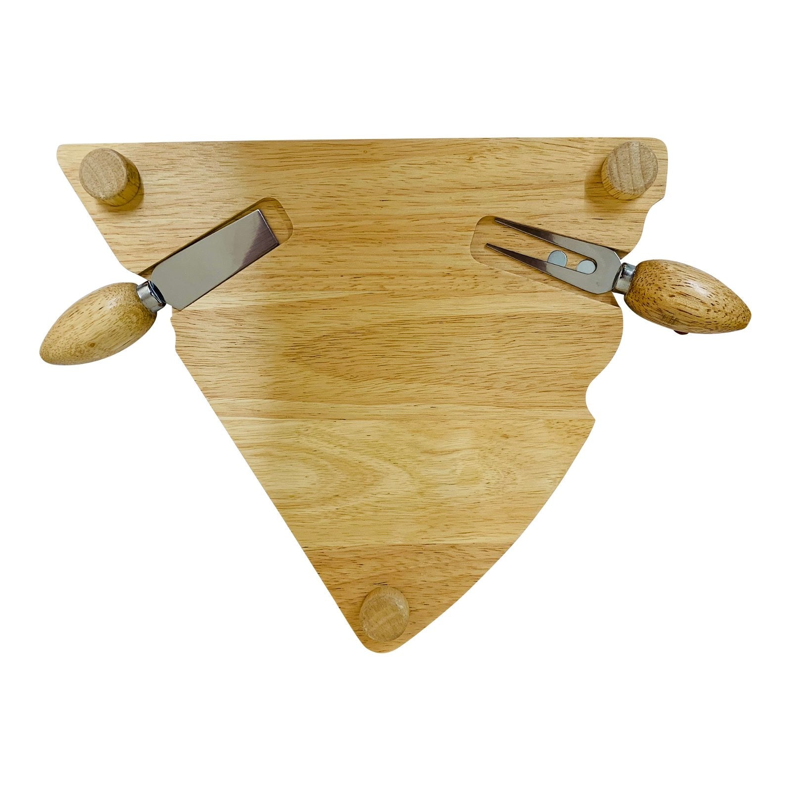 Cheeseboard Wedge Shape with Mouse Knives-1