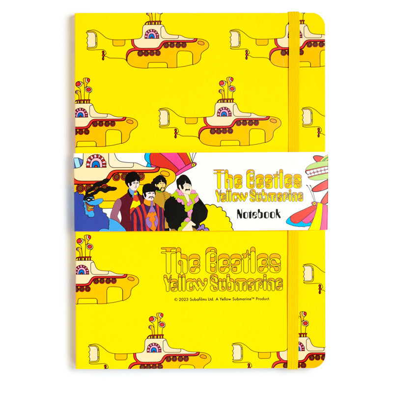 Recycled Paper A5 Lined Notebook - The Beatles Yellow Submarine MEMO107-0