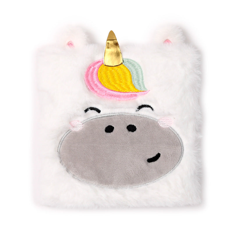 Fluffy Plush Notebook - Adoramals Adoracorn Unicorn MEMO114-0