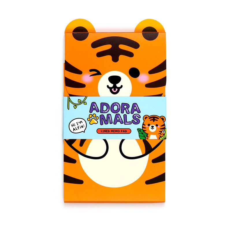 Flip Open Shaped Memo Pad - Adoramals Tiger MEMO116-0