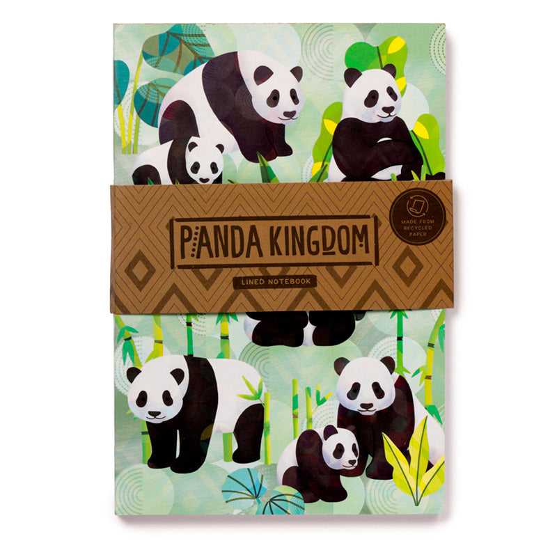 Recycled Paper A5 Lined Notebook - Panda Kingdom MEMO97-0