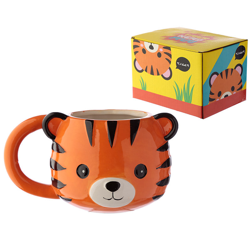 Ceramic Shaped Head Mug - Adoramals Tiger MUG288-0