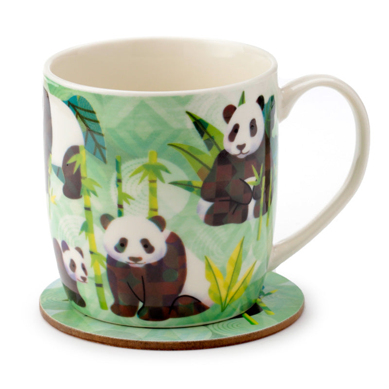 Porcelain Mug & Coaster Set - Panda Kingdom MUGC30-0