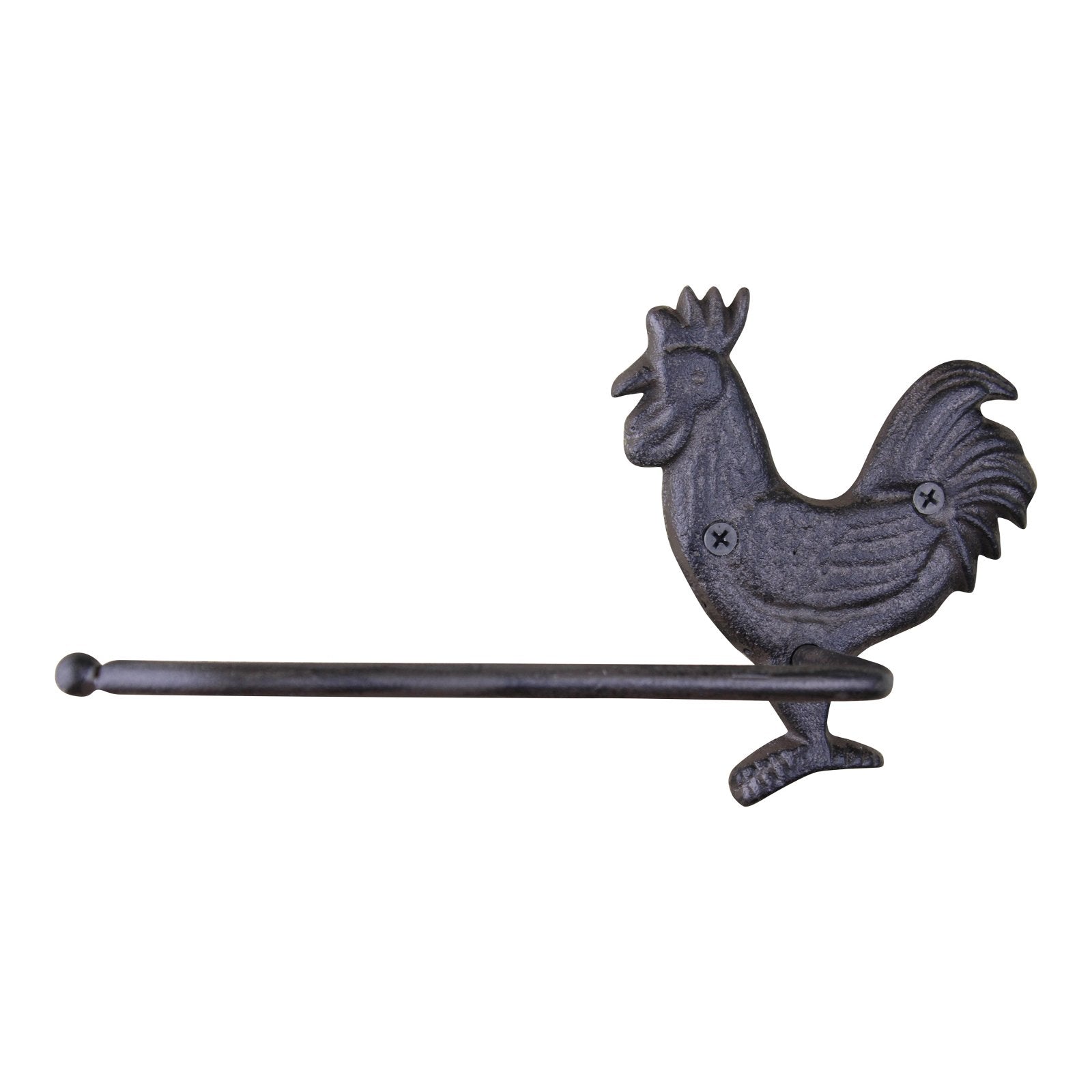 Cast Iron Rustic Toilet Roll Holder, Chicken-1