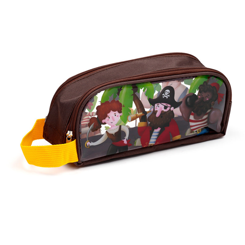 Clear Window Pencil Case - Jolly Roger Pirates PCASE71-0