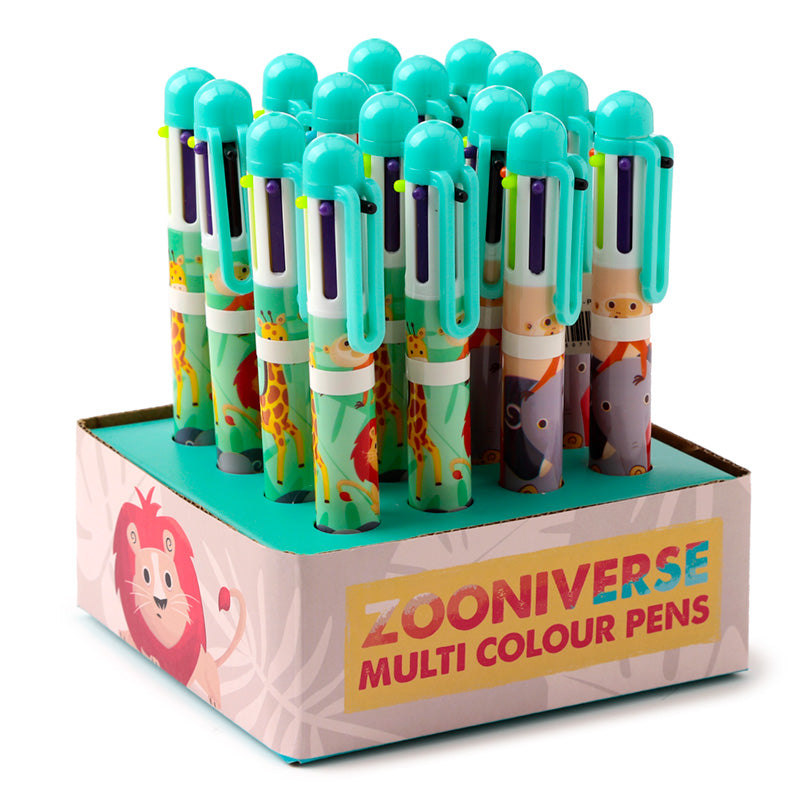 Multi Colour Pen (6 Colours) - Zooniverse PEN218-0