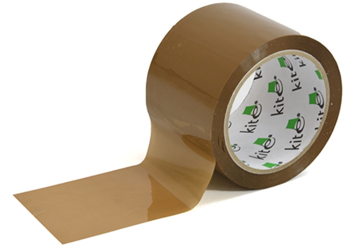 Buff Packaging Tape 75mm Wide x 66m Long-0