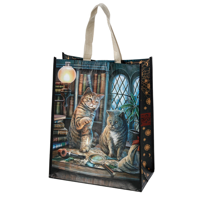 Recycled RPET Reusable Shopping Bag - Lisa Parker Purrlock Holmes Cat RPBAG22-0