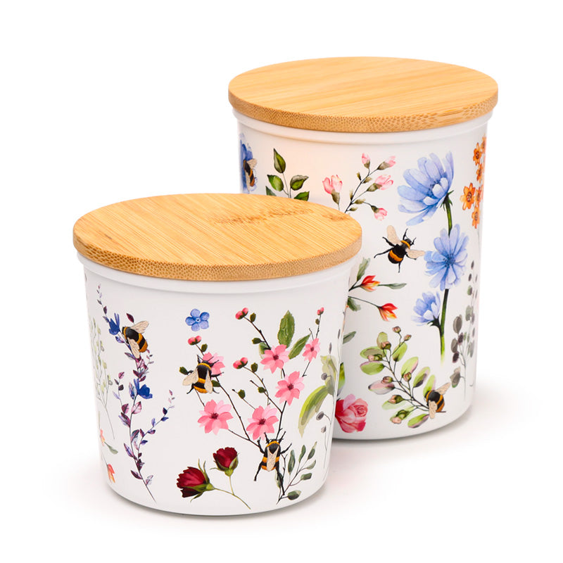 Recycled RPET Set of 2 Storage Jars S/M - Nectar Meadows RPJAR90-0