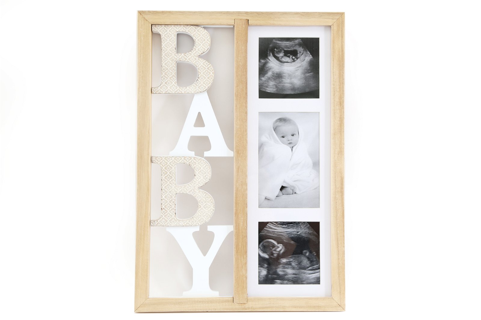 Baby Three Photograph Wooden Frame 43cm-0