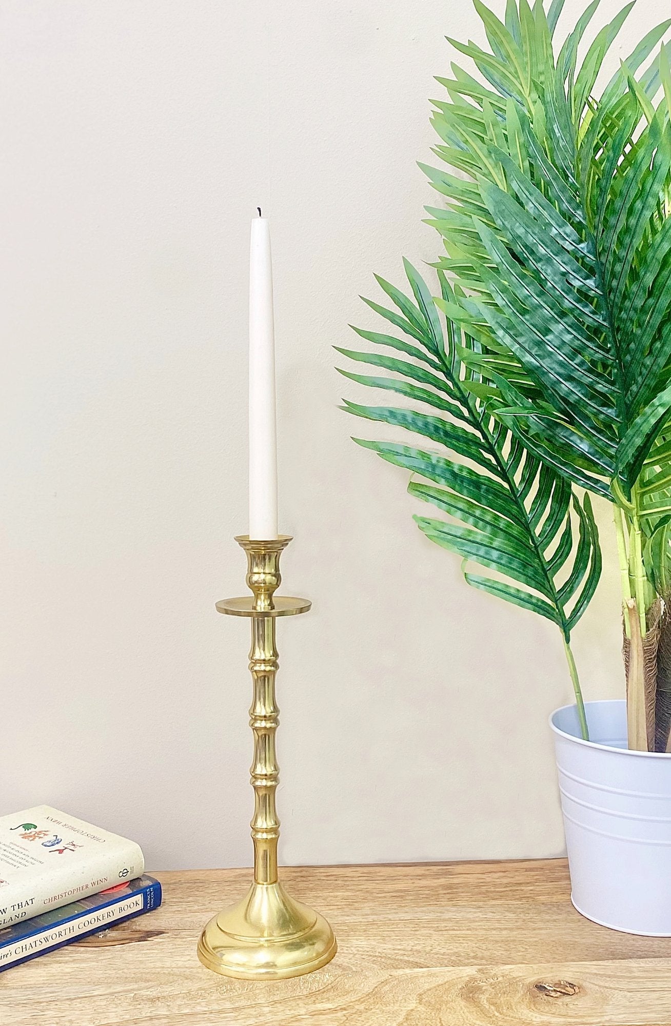 Brass Metal Dinner Candlestick 30cm-2