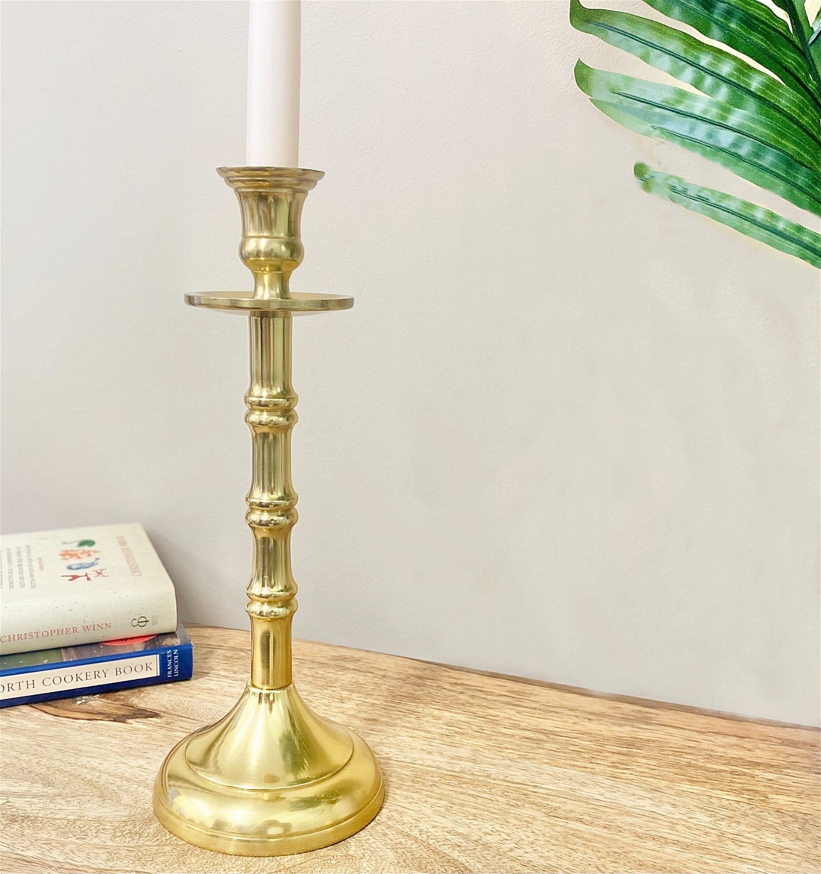 Brass Metal Dinner Candlestick 27cm-3