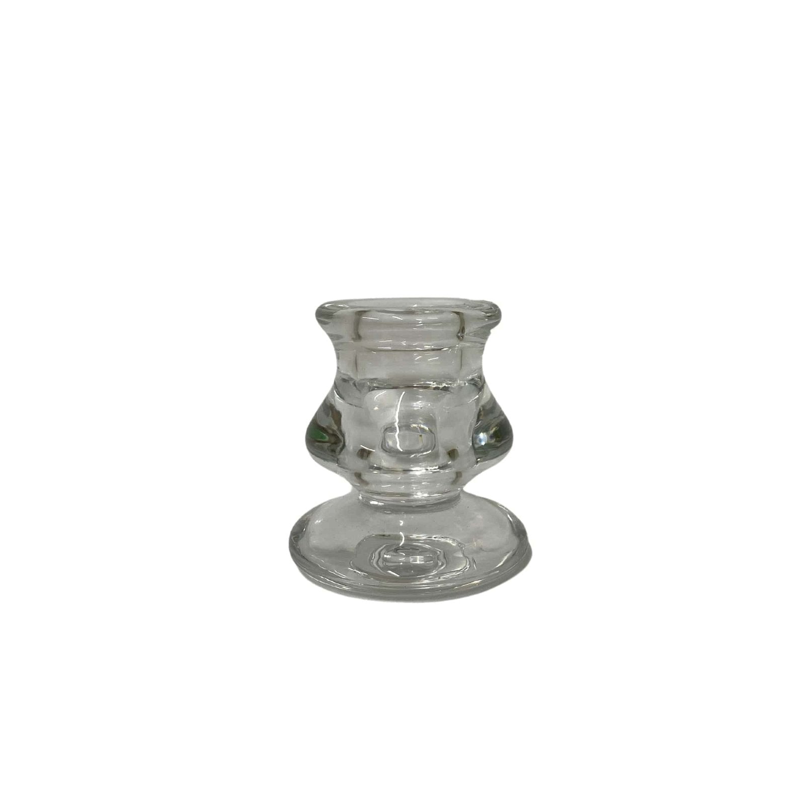 Clear Glass Candle Holder 6cm-0