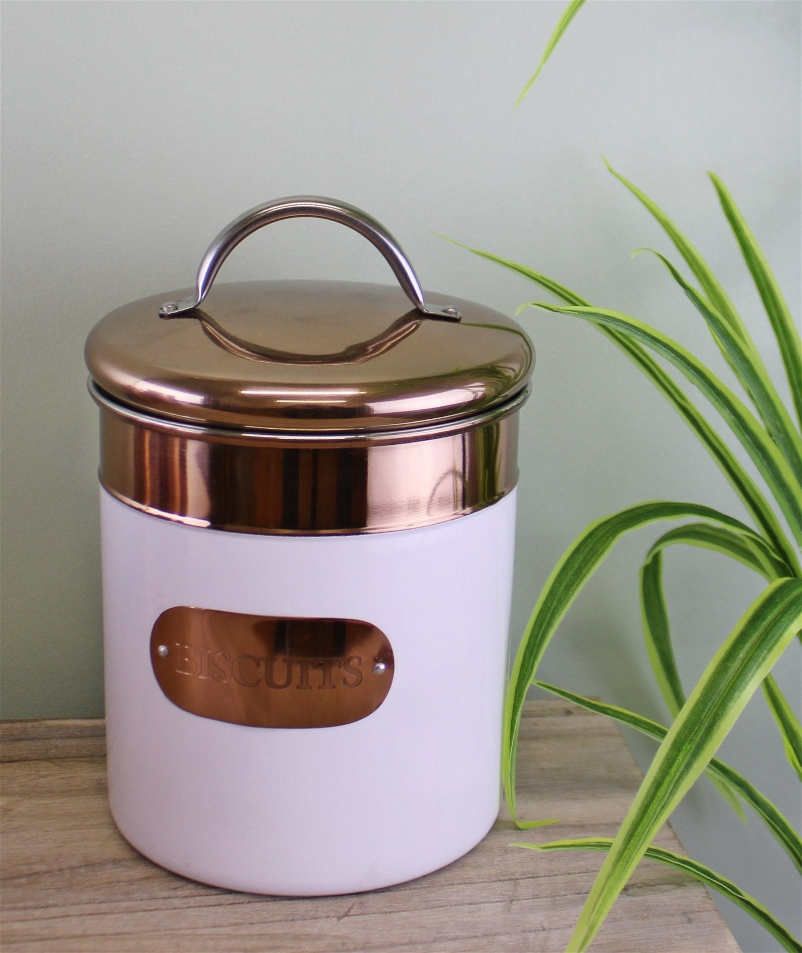 Biscuit Tin, Copper & White Metal Design-1