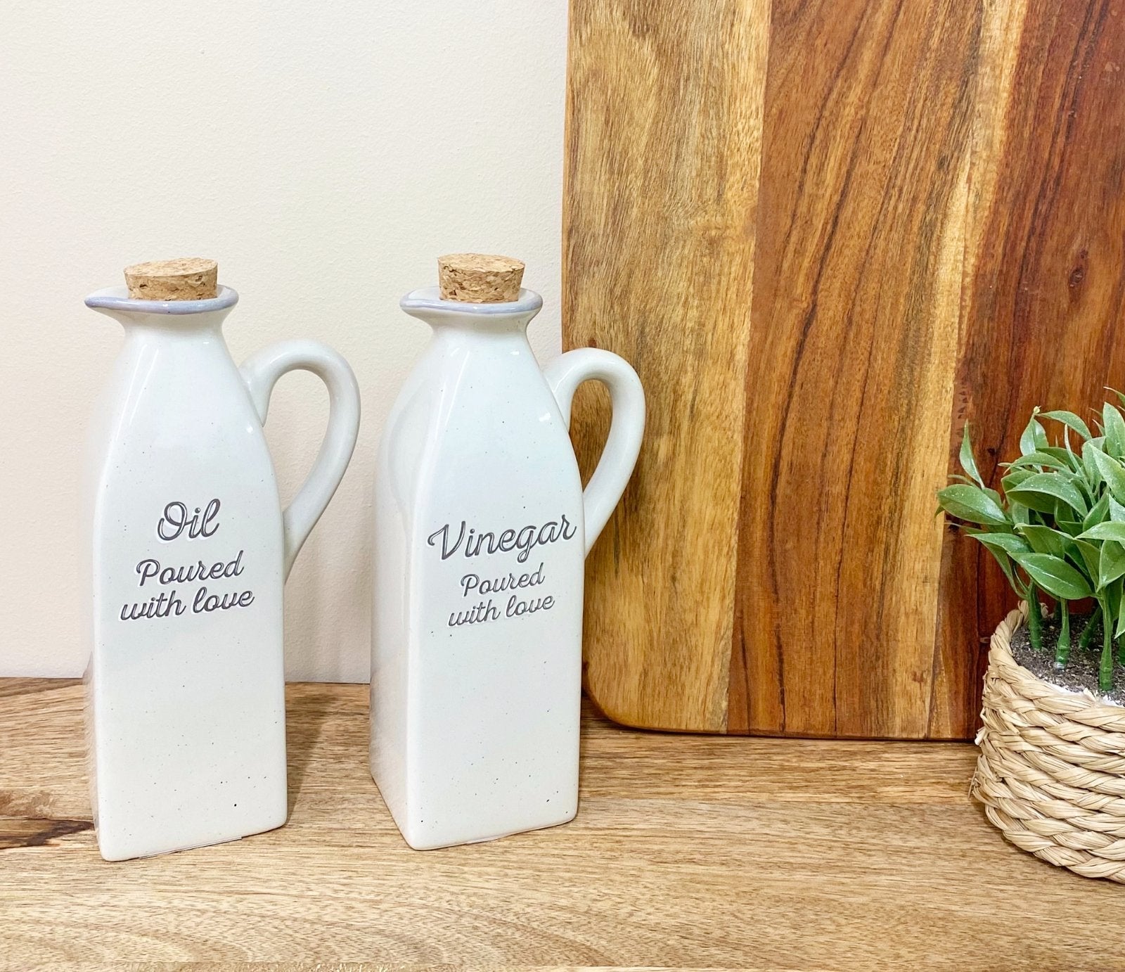 Antique Grey Oil & Vinegar Containers-3