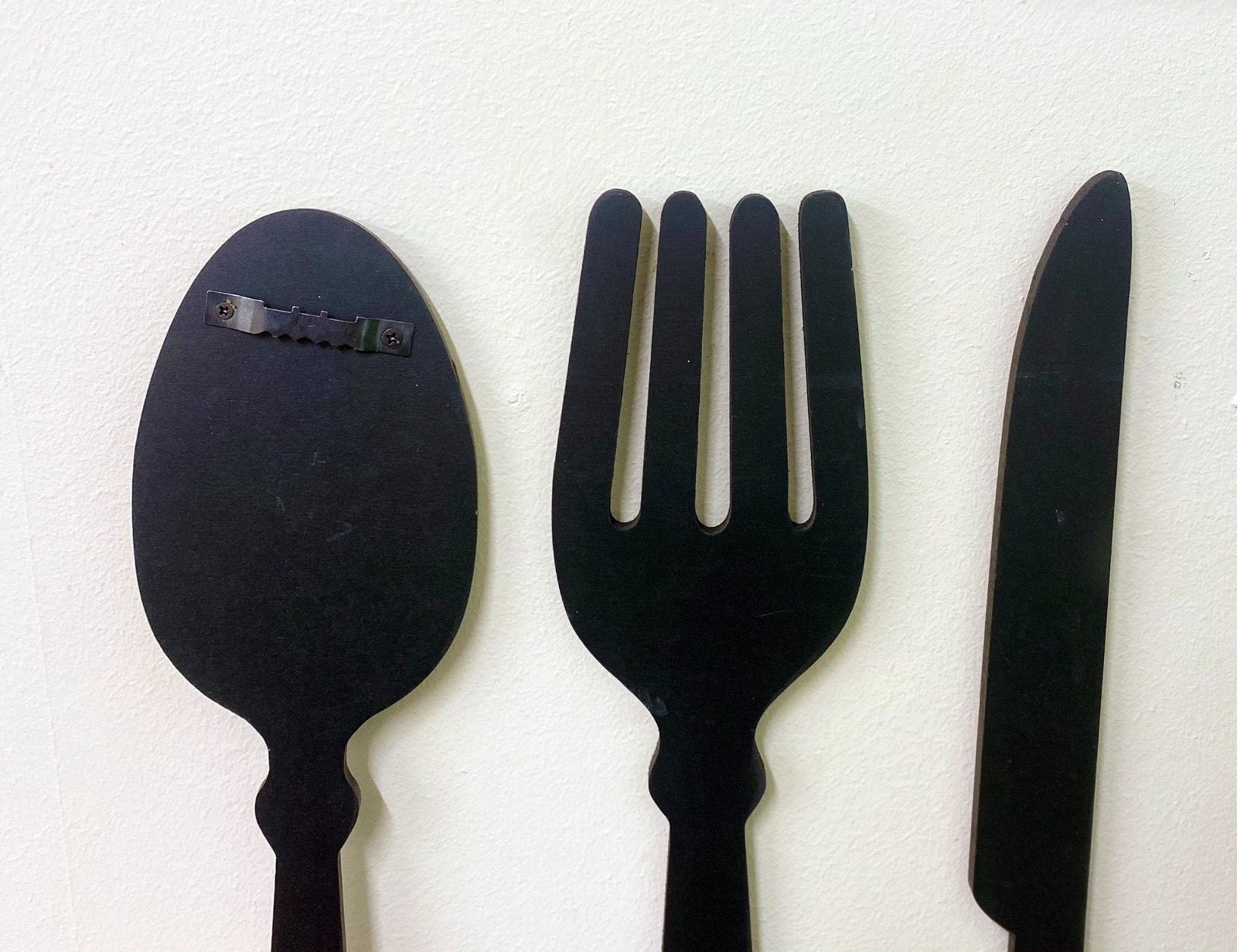 Black Three Piece Cutlery Wall Decoration 39cm-2