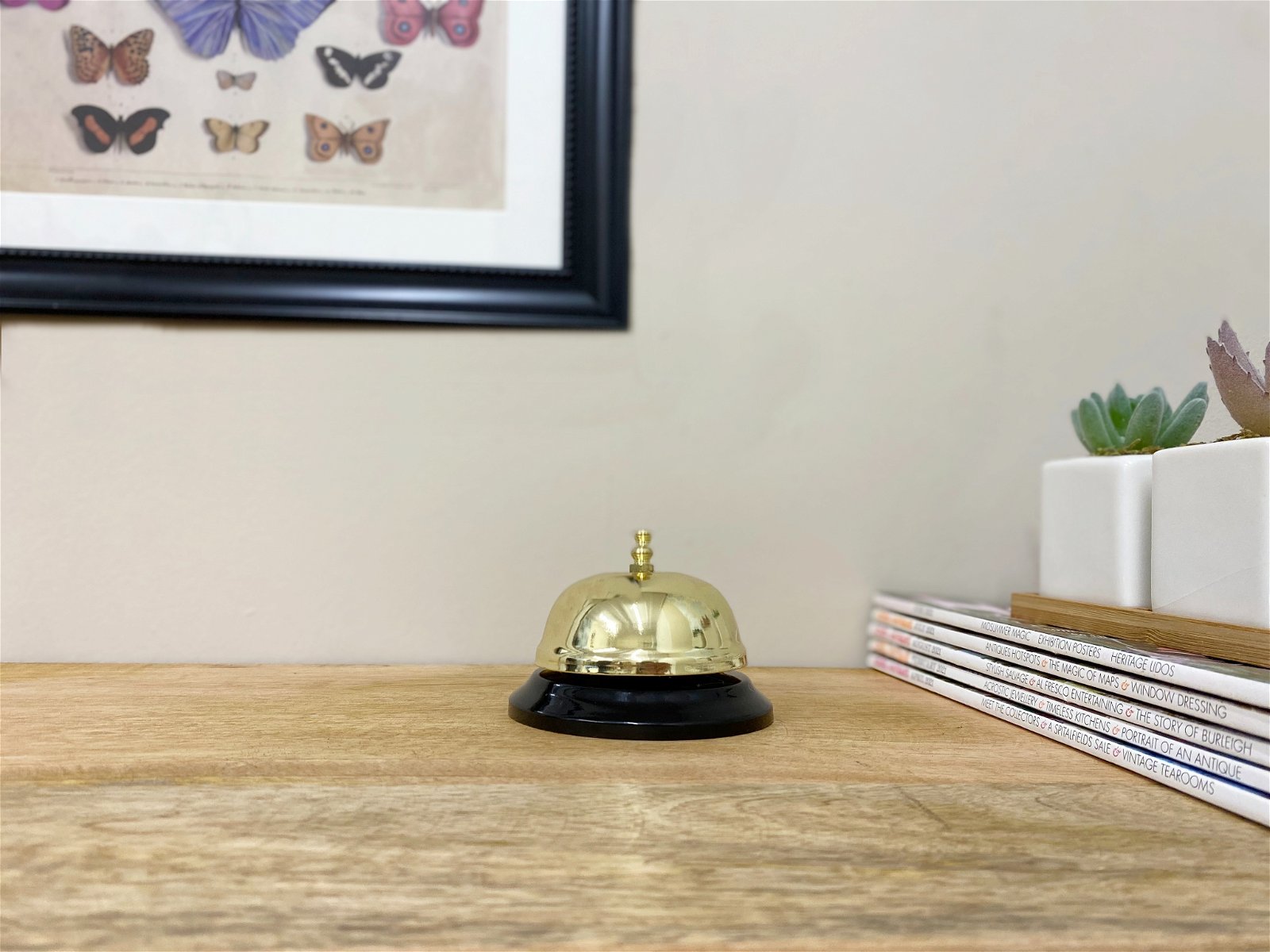 Black Desk Service Bell 8.3cm-1