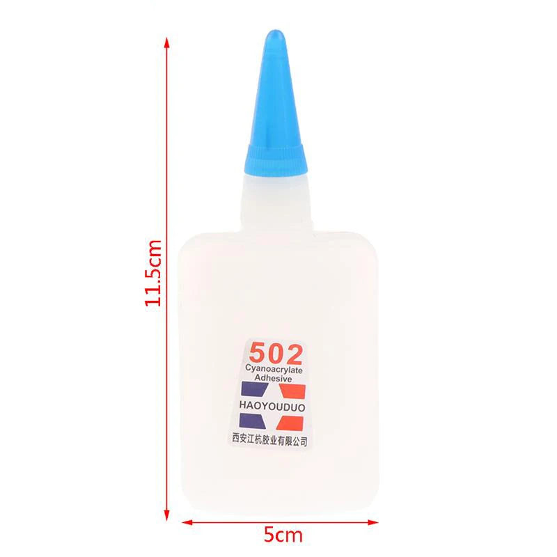 1pc 502 Super Glue Instant Quick Dry Cyanoacrylate Strong Adhesive Quick Bond Leather Rubber Metal Office Supplies Fast Glue