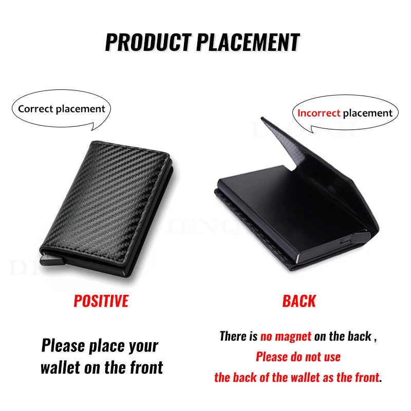 Rfid Credit Card Holder Men Wallets Bank Cardholder Case Small Leather Slim Thin Magic Mini Wallet Smart Minimalist Wallet  2023