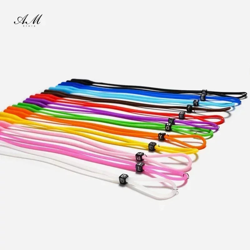 1 PC Adjustable Elastic Silicone Eyeglasses Straps Sunglasses Chain Sports Anti-Slip String Glasses Ropes Band Cord Holder