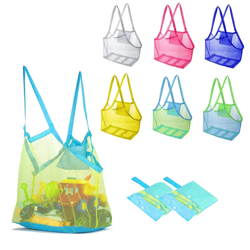 Children Sand Away Protable Mesh Bag Kids Toys Storage Bags Swimming Large Beach Bag for Towels Women Cosmetic Makeup Bag сумка