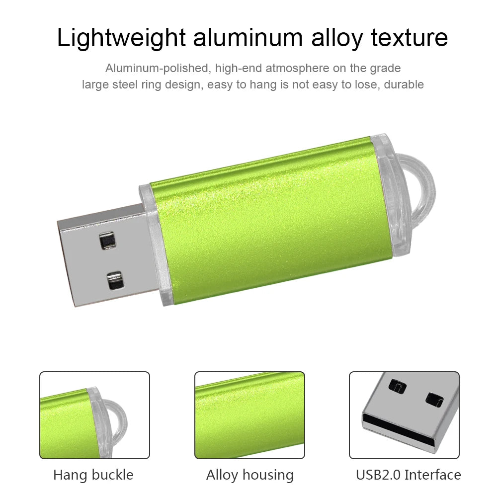 High Speed Colorful Usb Flash Drive 2.0 Metal Pendrive 32gb 16gb 1gb 64gb Pen Drive Memoria Usb Photography Gifts Memory Disk