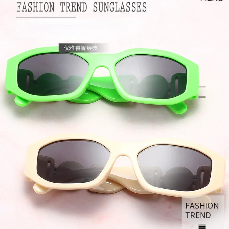 New Retro Irregular Square Sunglasses for Women Men Fashion Designer Small Frame Sun Glasses Trending Product Shades UV400